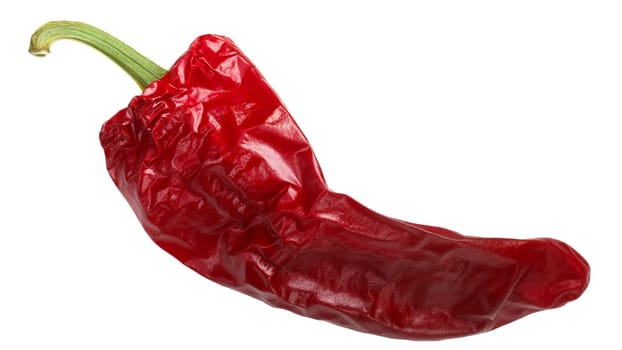 Dried Aleppo pepper, whole pod, top view