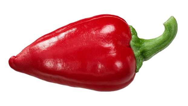 Basque Gorria red chile pepper, whole pod (Capsicum annuum fruit)