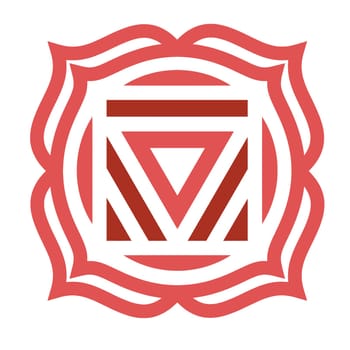 red muladhara chakra root mandala spiritual sacred illustration shape esoteric