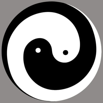 yin yang energy chinese illustration feng shui balance zen silhouette taoism