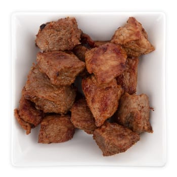 Beef Stew in a bowl isolated in white background