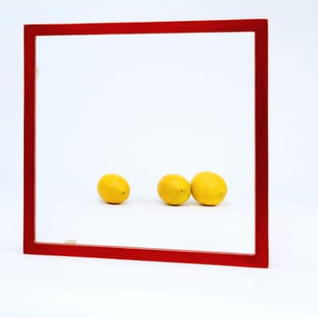 red frame as a background