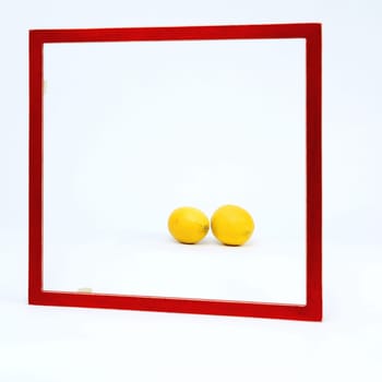 red frame as a background