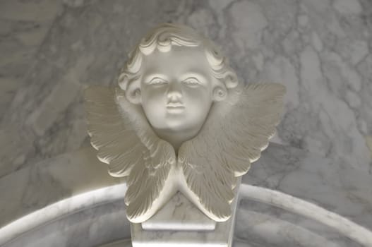 Angelic cupid statue - vintage retro effect style picture