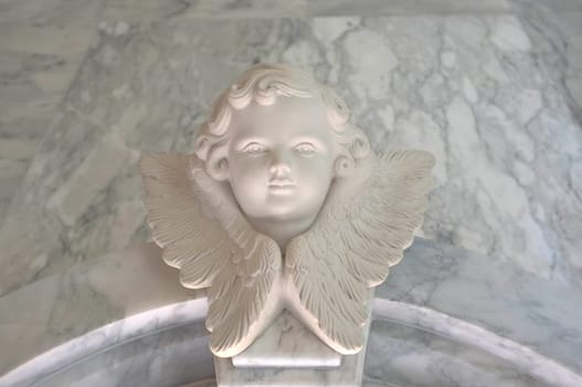 Angelic cupid statue - vintage retro effect style picture