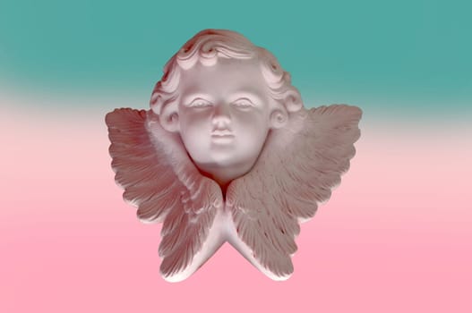 Angelic cupid statue - vintage retro effect style picture , greeting card , wedding card , valentine day