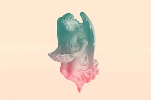 Angelic cupid statue - vintage retro effect style picture , greeting card , wedding card , valentine day