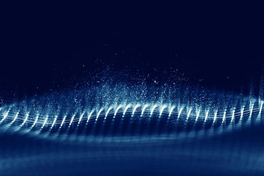 Data technology abstract futuristic illustration . Low poly shape with connecting dots and lines on dark background. 3D rendering . Big data .