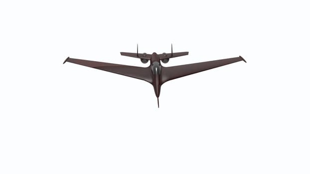 The 3d rendering of nice air force palne isolated with single color