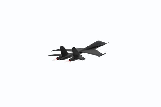 The 3d rendering of nice air force palne isolated with single color
