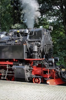 an old narrow gauge steam locomotive
