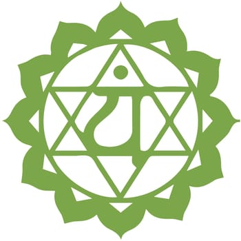 meditation heart green anahata chakra mandala spiritual body sacred illustration shape