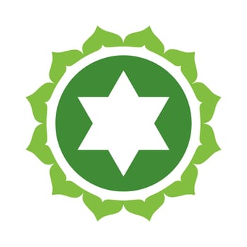meditation green anahata chakra heart mandala spiritual sacred illustration shape