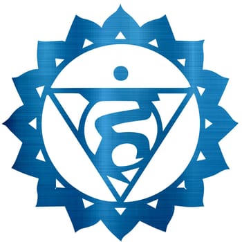 vishuddha blue throat energy chakra mandala spiritual sacred illustration metallic