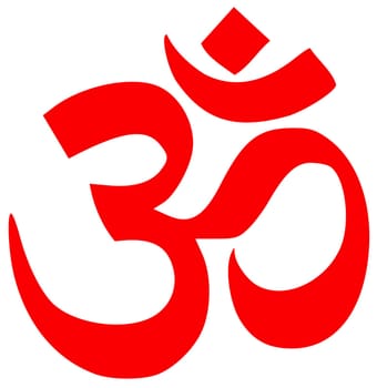 om hinduism red color illustration buddha meditation sacred