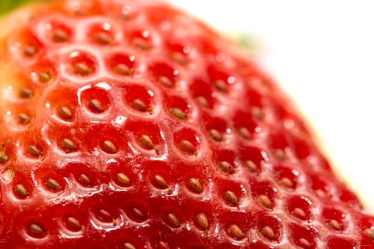 strawberry in closeup