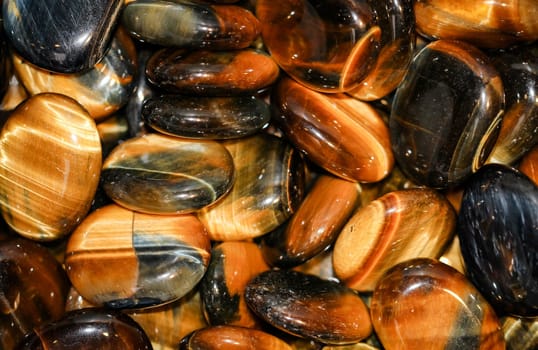gemstones, shells and semi-precious stones with beautiful colors