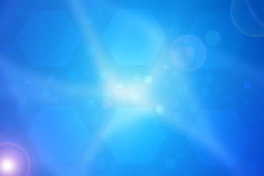 Abstract business and new technology backdrop. Abstract colorful blue modern futuristic technology and business background texture with mixed geometrical figures. Beautiful business and science presentation backdrop.