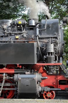 an old narrow gauge steam locomotive