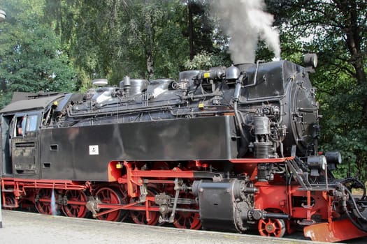 an old narrow gauge steam locomotive