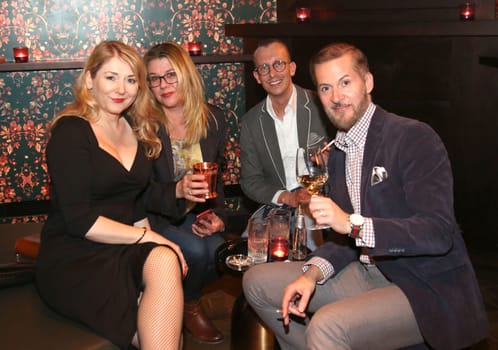 Sandra Quadflieg,Claudia Schulz, Tim Engelke-Dührkopp and Guido Dührkopp ,.Pre-Easter-Drink and After Work Event  at the Tortue  in Hamburg 2019