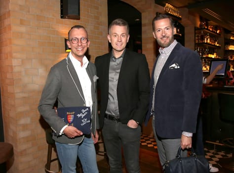 Tim Engelke-Duehrkopp  , Lars Ohms ,Guido Duerkopp ,.Pre-Easter-Drink and After Work Event  at the Tortue  in Hamburg 2019