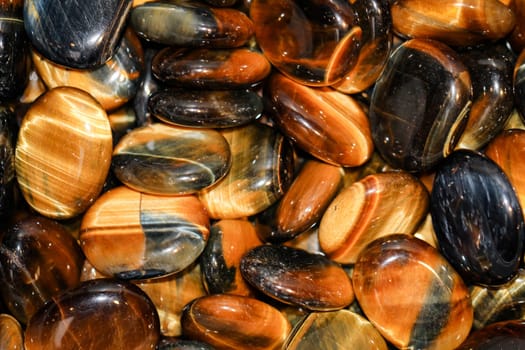 gemstones, shells and semi-precious stones with beautiful colors
