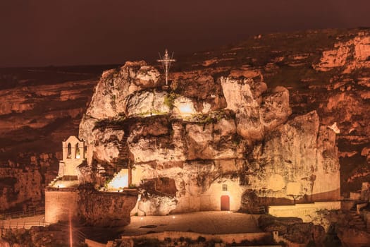Rupestrian church of St. Maria de Idris in Matera, Italy