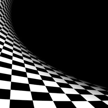 Abstract illusion. Black and white