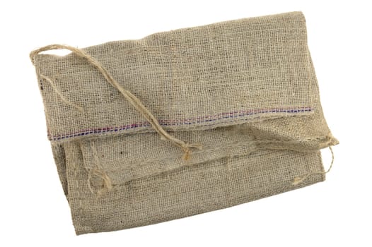 A close up shot of a hessian bag