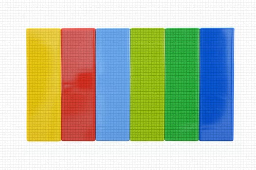 A close up shot giant building blocks