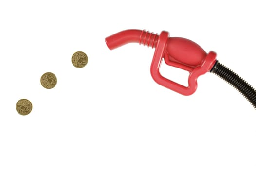 A close up shot of a fuel nozzle