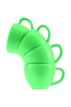 A close up shot of tea cups