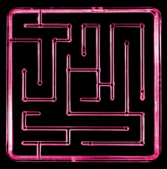 A close up abstract image of a maze