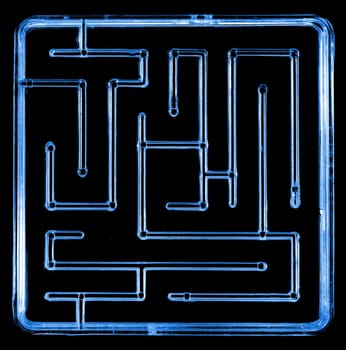 A close up abstract image of a maze