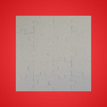 A close up shot of jigsaw pieces