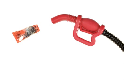 A close up shot of a fuel nozzle