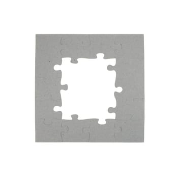 A close up shot of jigsaw pieces