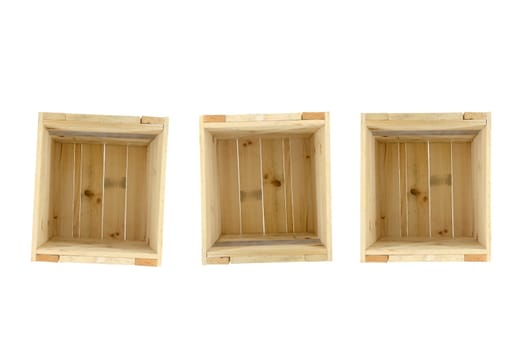 A close up shot of a wooden crate