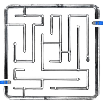 A close up abstract image of a maze