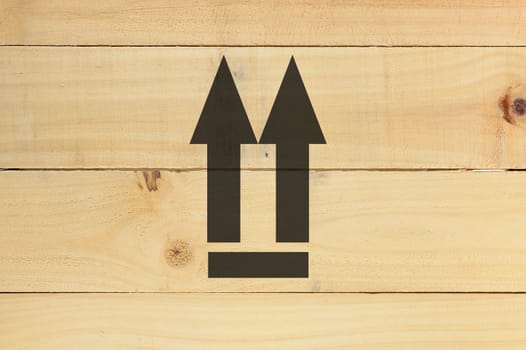A close up shot of a wooden crate