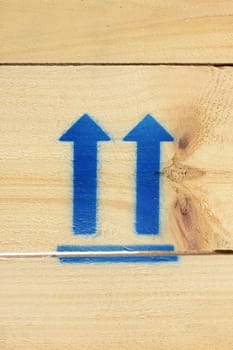 A close up shot of a wooden crate