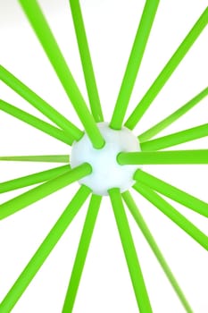 An abstract image of a toy molecule design