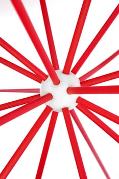 An abstract image of a toy molecule design