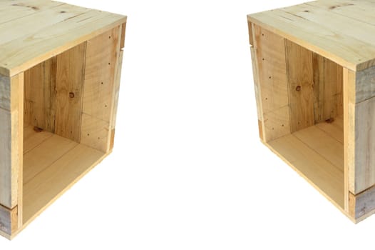 A close up shot of a wooden crate