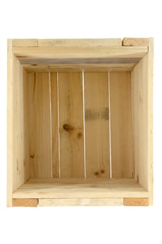 A close up shot of a wooden crate