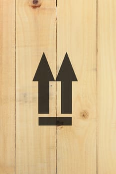 A close up shot of a wooden crate