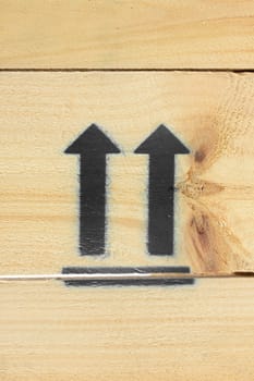 A close up shot of a wooden crate