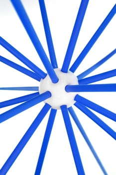 An abstract image of a toy molecule design