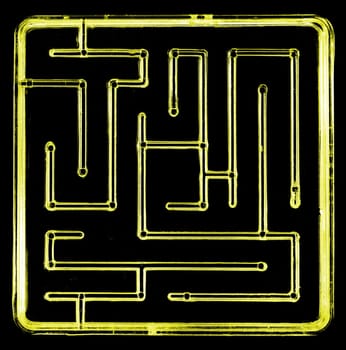 A close up abstract image of a maze